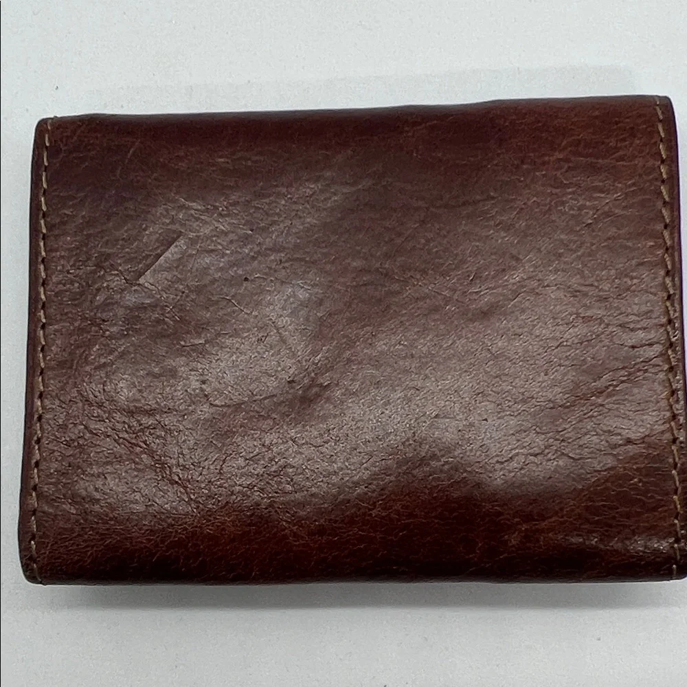 GIUDI Vintage Tri-Fold Leather Wallet | Brown Cowhide | Italian Craftsmanship